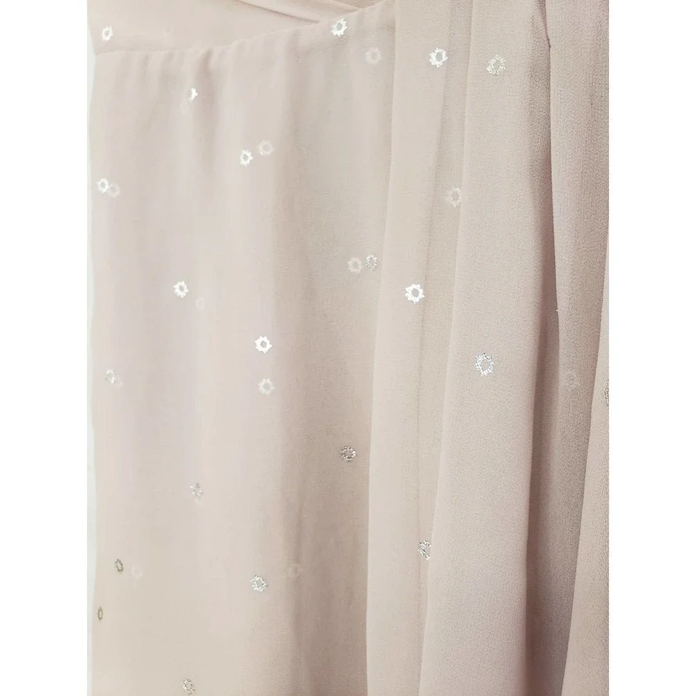 Size 4 Express sleeveless dress. Pink with silver accents.  25